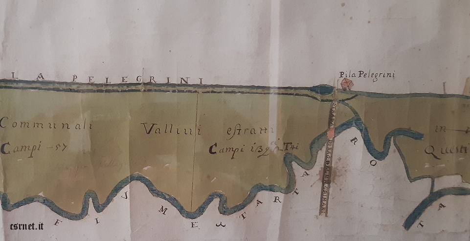 Collezione privata, estratto di mappa realizzata nel 1699 su rilievo del 1679 e del 1687.